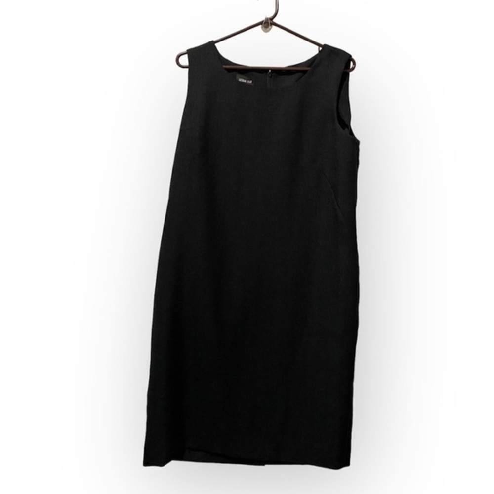 Leslie Fay Dress Women’s Size 14P Black Whimsigoth Sleeveless Zips Cottagecore‎